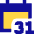 Monthly Calendar Icon from Sharp Pop Set