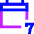 Weekly Calendar Icon from Sharp Neon Set