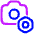 Camera Setting Bolt Nut Icon from Plump Neon Set