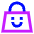 Shopping Bag Smile Icon from Sharp Neon Set
