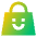Shopping Bag Smile Icon from Sharp Gradient Set