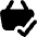 Shopping Basket Check Icon from Core Solid Set