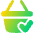 Shopping Basket Check Icon from Plump Gradient Set