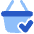 Shopping Basket Check Icon from Plump Flat Set