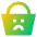 Shopping Basket Emoji Sad Icon from Sharp Gradient Set