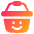 Shopping Basket Emoji Smile Icon from Plump Gradient Set