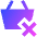 Shopping Basket Remove Icon from Sharp Gradient Set