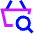 Shopping Basket Search Icon from Sharp Neon Set