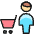 Shopping Cart Man Icon from Ultimate Colors Set