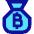 Bag Bitcoin Icon from Sharp Pop Set