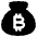 Bag Bitcoin Icon from Plump Solid Set