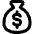 Bag Dollar Icon from Core Remix Set | Free Download as SVG Vector and Transparent PNG | Streamline icons