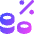 Coin Profit Percentage Icon from Core Gradient Set