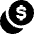 Dollar Coin 1 Icon from Sharp Solid Set | Free Download as SVG Vector and Transparent PNG | Streamline icons