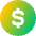 Dollar Coin Icon from Sharp Gradient Set | Free Download as SVG Vector and Transparent PNG | Streamline icons