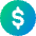 Dollar Coin Icon from Core Gradient Set