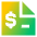 File Dollar Icon from Sharp Gradient Set