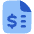 File Dollar Icon from Plump Flat Set