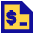 File Dollar Icon from Sharp Pop Set