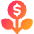 Saving Money Flower Icon from Plump Gradient Set