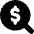 Search Dollar Icon from Micro Solid Set