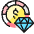Casino Chip Diamond Icon from Ultimate Colors Set