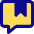 Chat Bubble Bookmark Reply Comment Icon from Core Pop Set