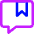 Chat Bubble Bookmark Reply Comment Icon from Core Neon Set