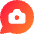 Chat Bubble Camera Oval Icon from Core Gradient Set