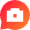 Chat Bubble Camera Oval Icon from Sharp Gradient Set
