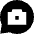 Chat Bubble Camera Oval Icon from Sharp Solid Set
