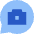 Chat Bubble Camera Oval Icon from Sharp Flat Set