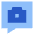 Chat Bubble Camera Square Icon from Sharp Flat Set