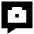 Chat Bubble Camera Square Icon from Sharp Solid Set