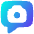 Chat Bubble Camera Square Icon from Flex Gradient Set