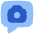 Chat Bubble Camera Square Icon from Flex Flat Set