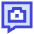 Chat Bubble Camera Square Icon from Sharp Duo Set