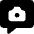 Chat Bubble Camera Square Icon from Core Solid Set