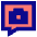 Chat Bubble Camera Square Icon from Sharp Pop Set