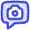 Chat Bubble Camera Square Icon from Flex Duo Set