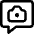 Chat Bubble Camera Square Icon from Core Line Set