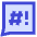 Chat Bubble Censor Square Icon from Sharp Duo Set