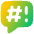Chat Bubble Censor Square Icon from Flex Gradient Set