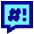 Chat Bubble Censor Square Icon from Sharp Pop Set