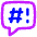 Chat Bubble Censor Square Icon from Flex Neon Set
