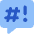 Chat Bubble Censor Square Icon from Core Flat Set