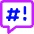 Chat Bubble Censor Square Icon from Core Neon Set