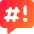 Chat Bubble Censor Square Icon from Core Gradient Set