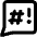 Chat Bubble Censor Square Icon from Core Remix Set