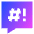 Chat Bubble Censor Square Icon from Sharp Gradient Set